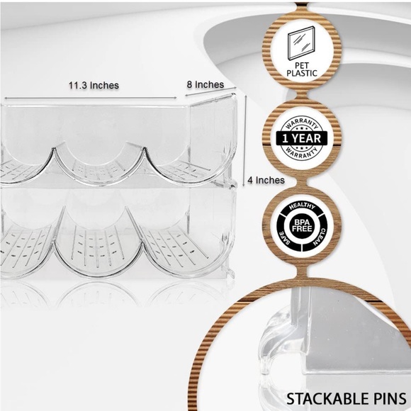 Stackable Wine Rack, 3-pack, (holds 9 Bottles Total) - Picture 11 of 12